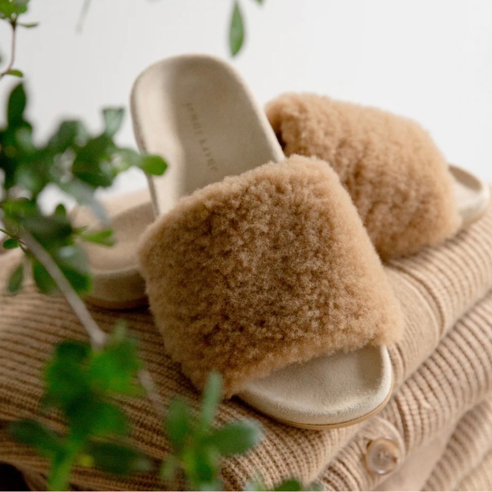 NWT Jenni Kayne Shearling Slide Sandal 37 (IT), 7 (US)